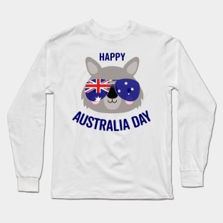 Happy Australia Day - wombat style Long Sleeve T-Shirt